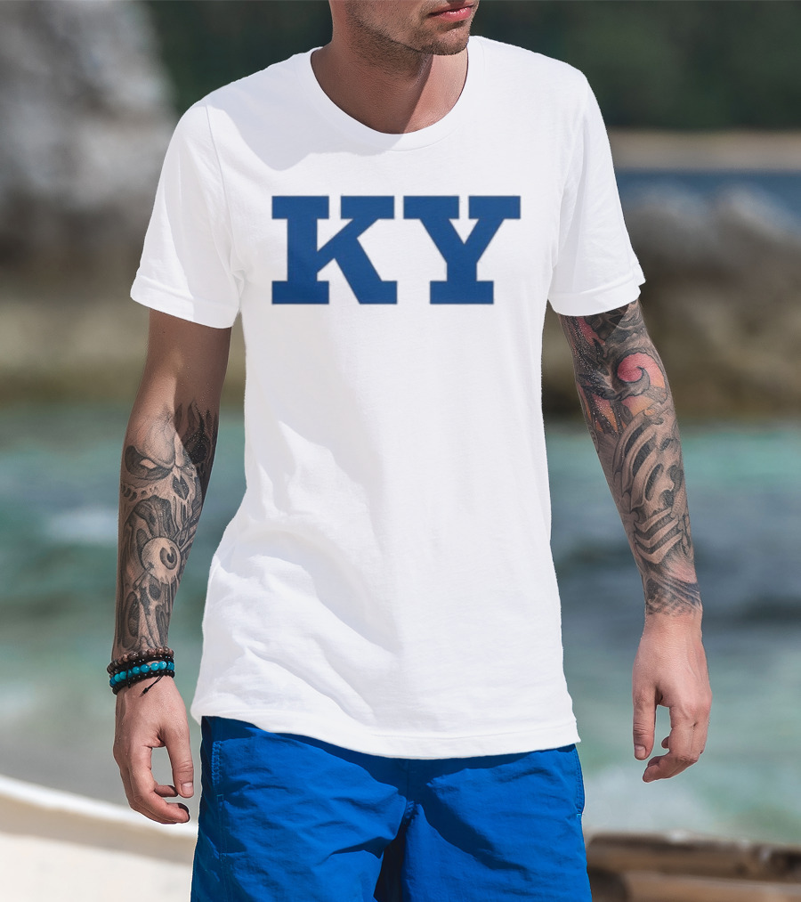 Kentucky KY Bold Blue Letters Iconic State Pride T-Shirt