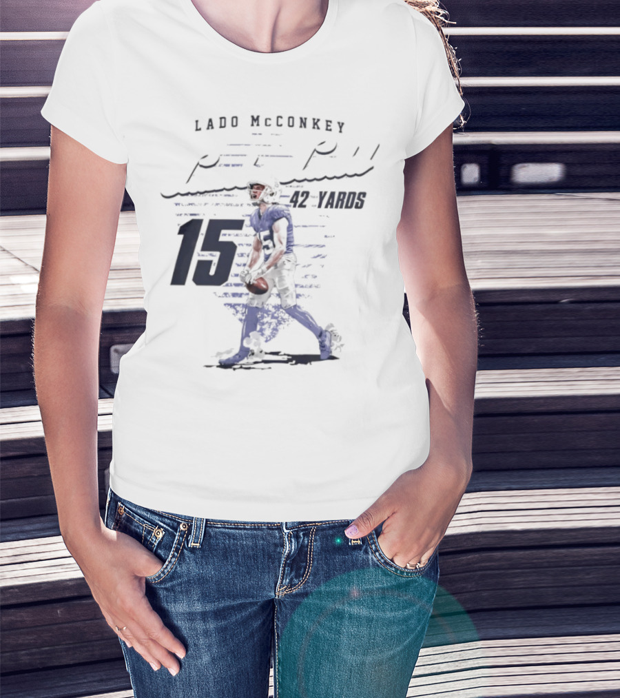 Ladd McConkey Punt Return 42 Yards 15 T-Shirt