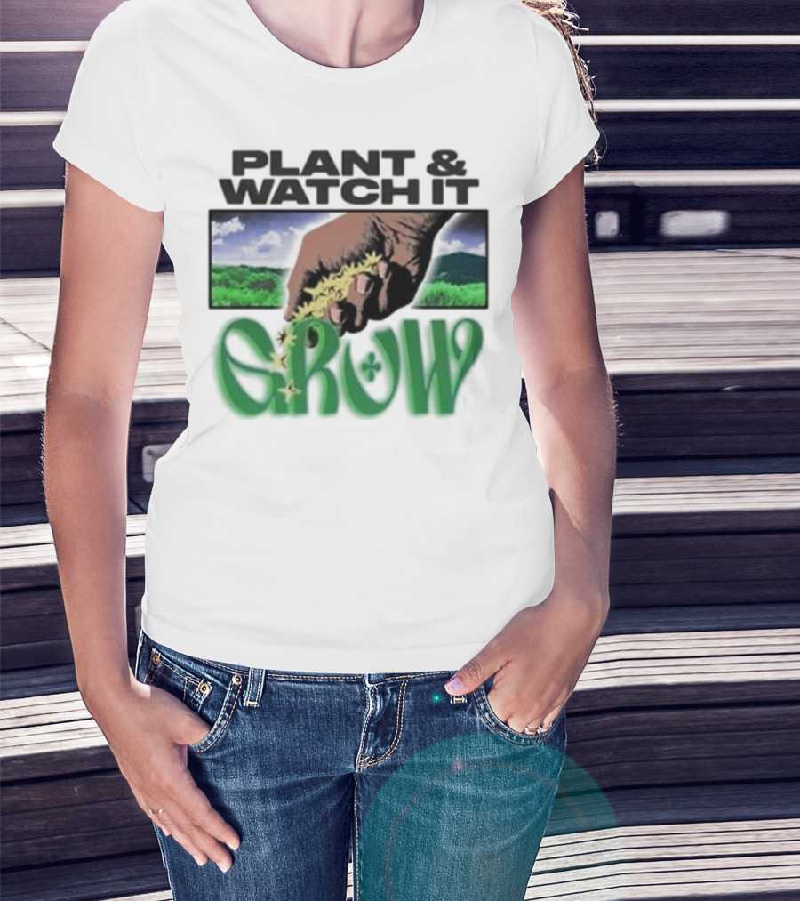 Plant & It Grow Hand With Nature Scenery T-Shirt
