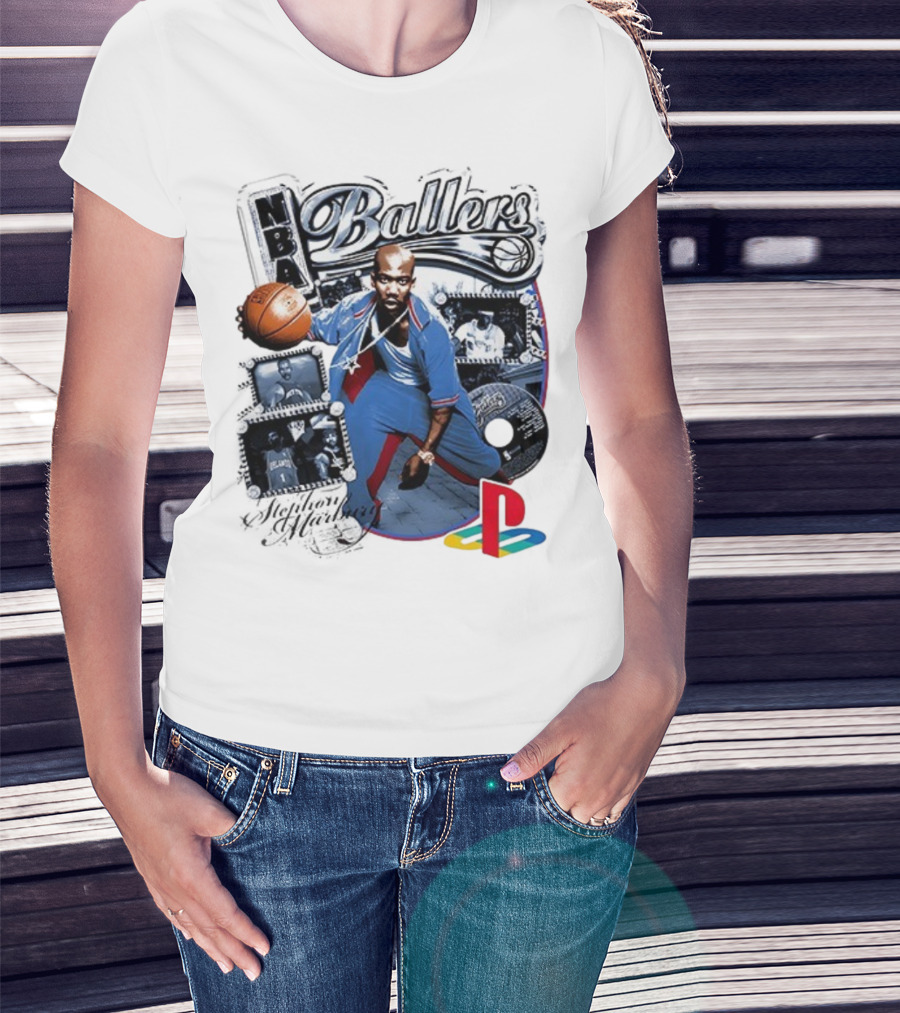 NBA Ballers Stephon Marbury PS2 Experience Fantasy Lifestyle Of An NBA Superstar T-Shirt