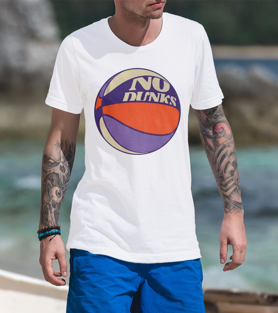No Dunks Retro Style Basketball NBA Vintage Sports Aesthetic T-Shirt