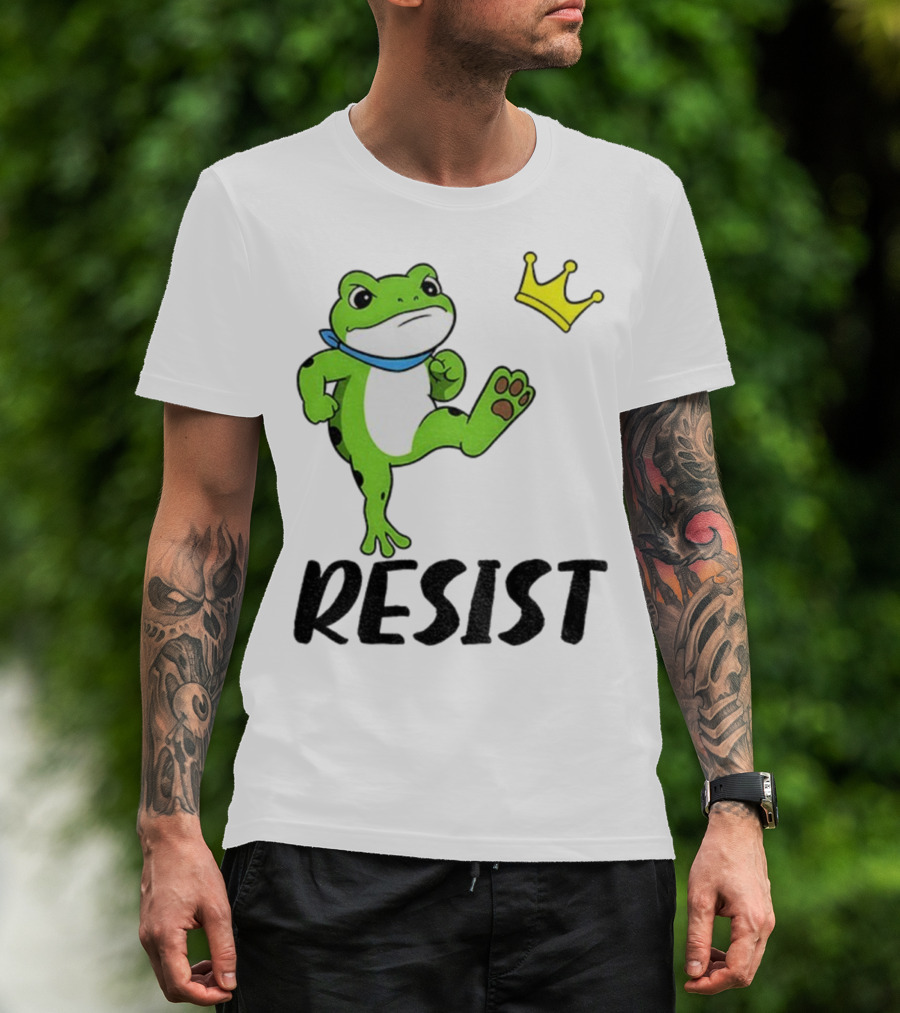 Resist Portland Frog Kicks Crown Political Anti Maga T-Shirt