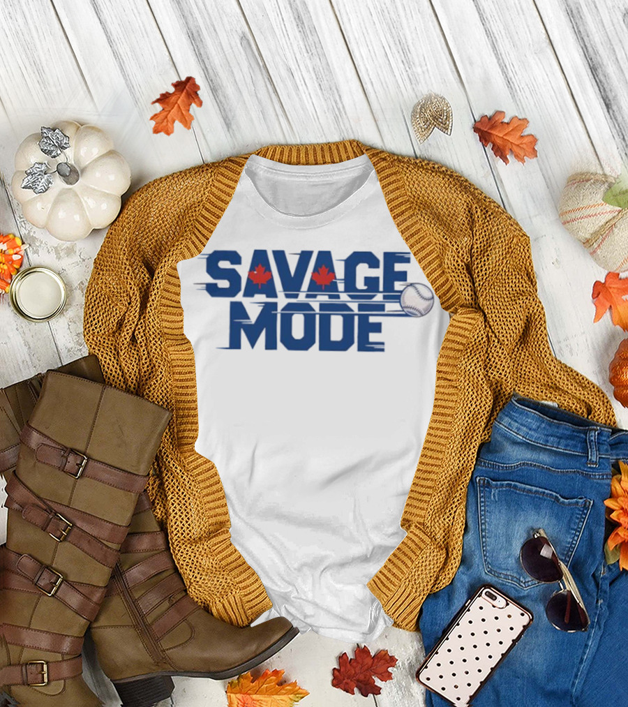 Savage Mode Blue Jays Baseball Maple Leaf Canada T-Shirt