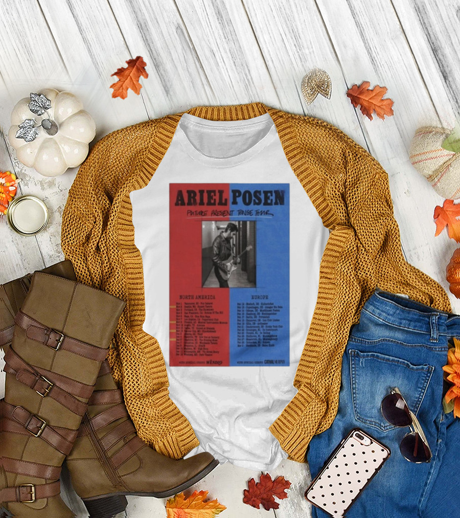Ariel Posen Future Present Tense Tour North America Europe 2025 2026 Special Guests Wendigo Cathal Murphy T-Shirt