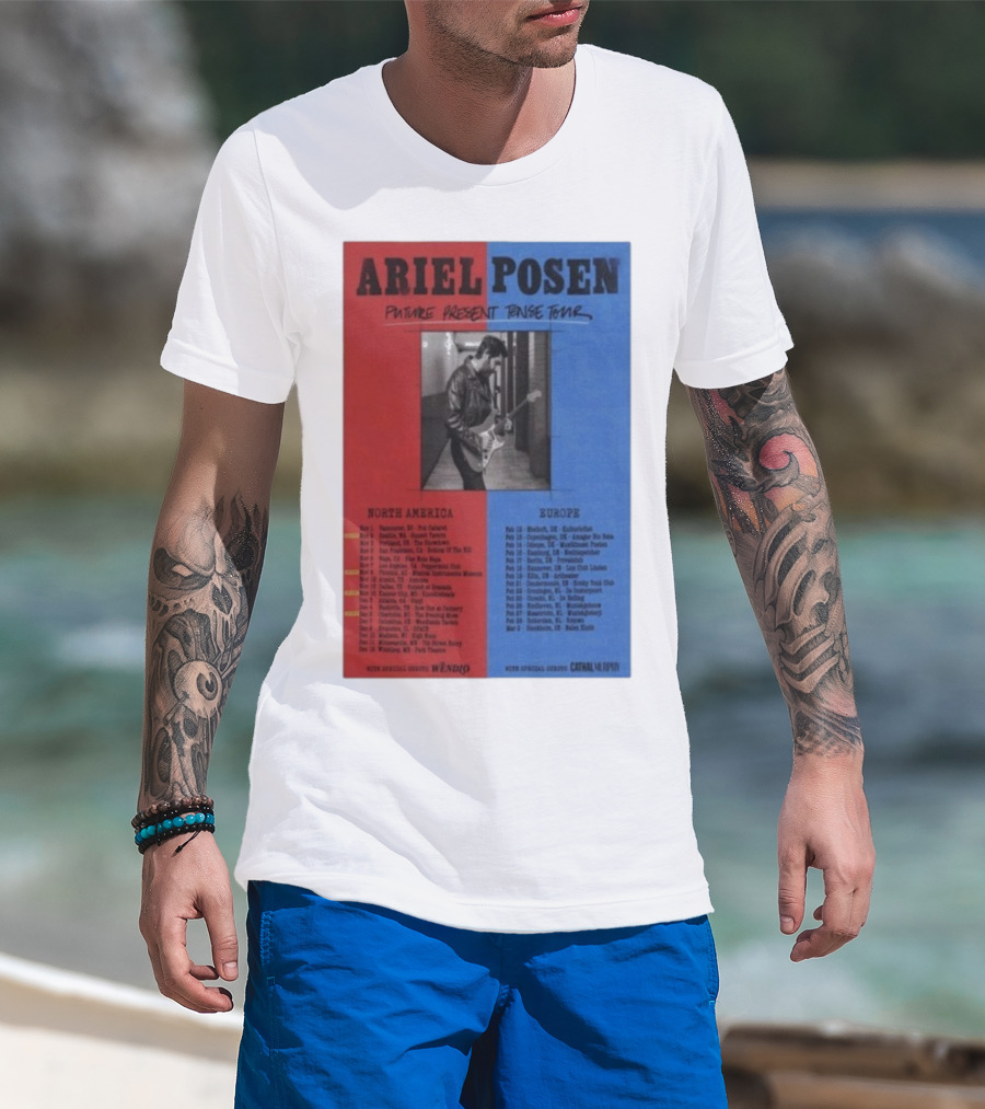 Ariel Posen Future Present Tense Tour North America Europe 2025 2026 Special Guests Wendigo Cathal Murphy T-Shirt