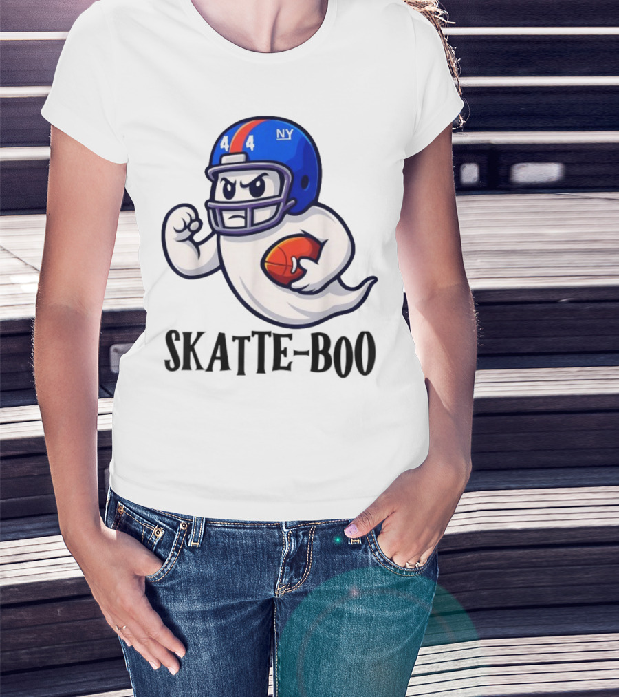 New York Giants Skatte-Boo Ghost Halloween Football Spirit T-Shirt
