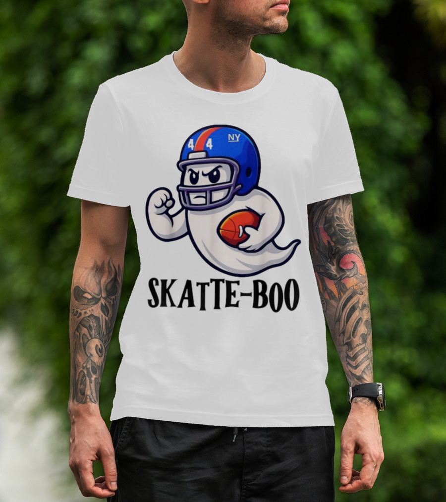 New York Giants Skatte-Boo Ghost Halloween Football Spirit T-Shirt
