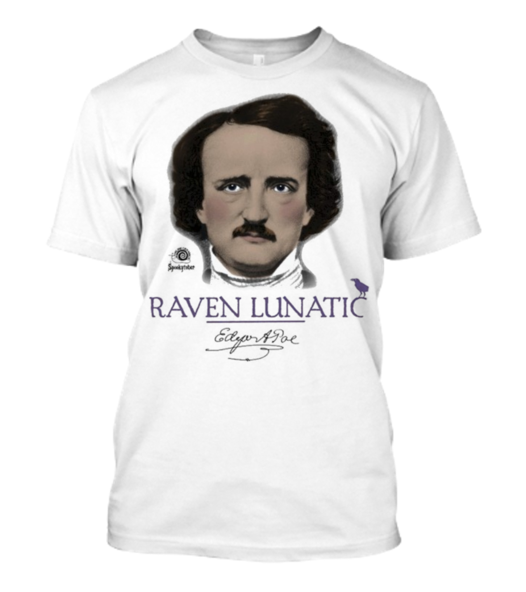 Raven Lunatic Edgar Allan Poe T-Shirt