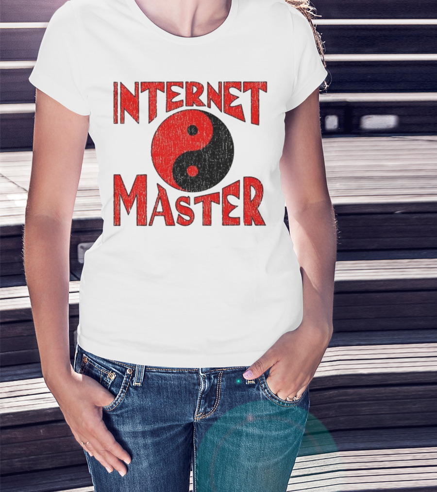 Internet Master Yin Yang Symbol Retro Design T-Shirt