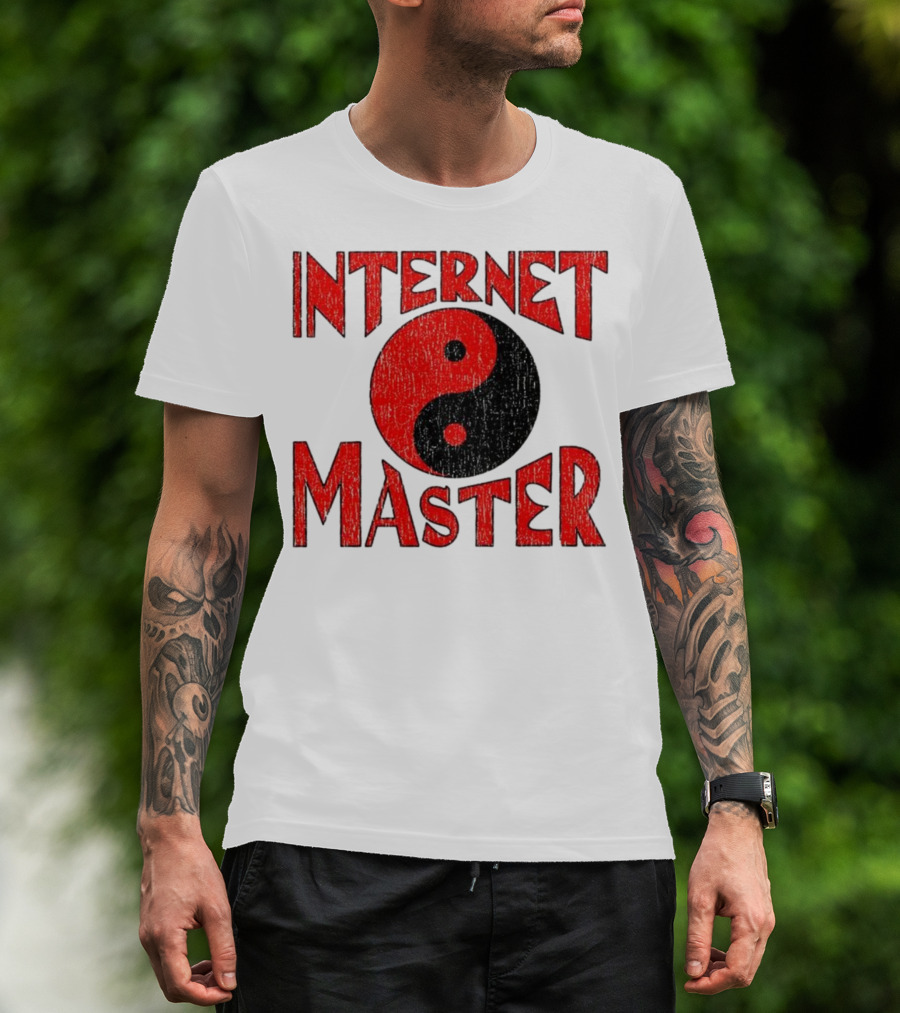 Internet Master Yin Yang Symbol Retro Design T-Shirt