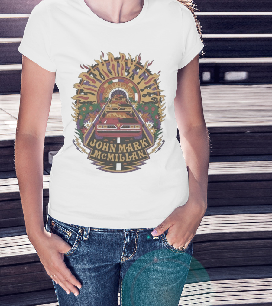 John Mark McMillan Cars And Tunnel Psychedelic Art T-Shirt