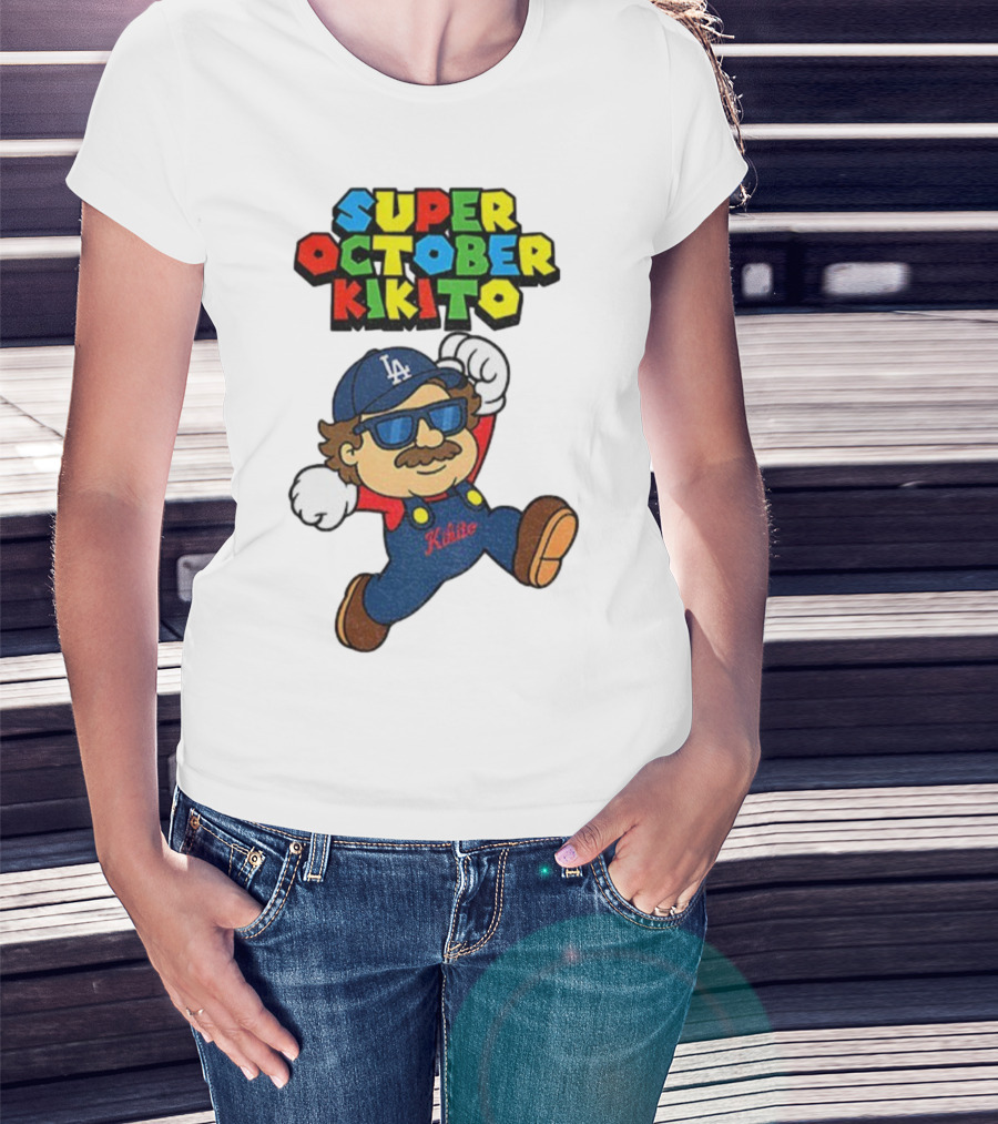 Super October Kikito LA Dodgers Baseball Character With Sunglasses T-Shirt