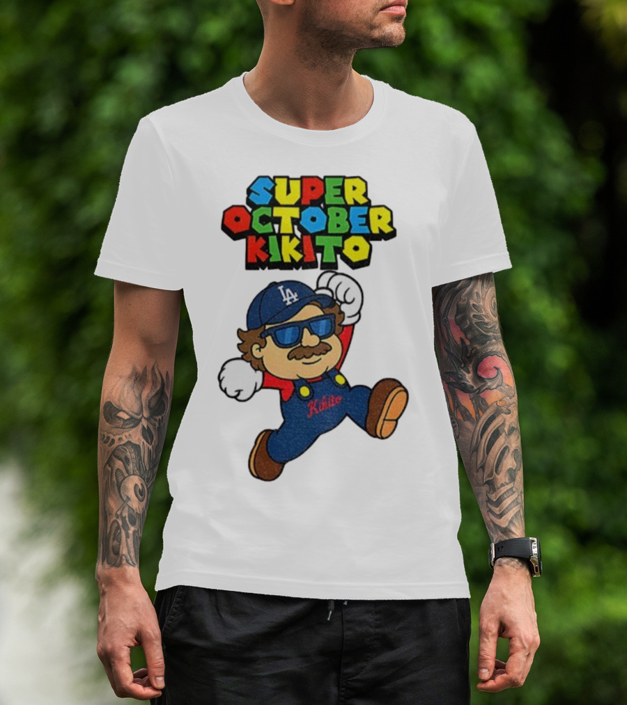Super October Kikito LA Dodgers Baseball Character With Sunglasses T-Shirt