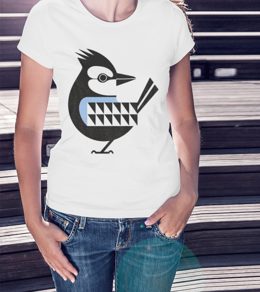 Toronto Blue Jays Retro Blue Bird Baseball Illustration T-Shirt