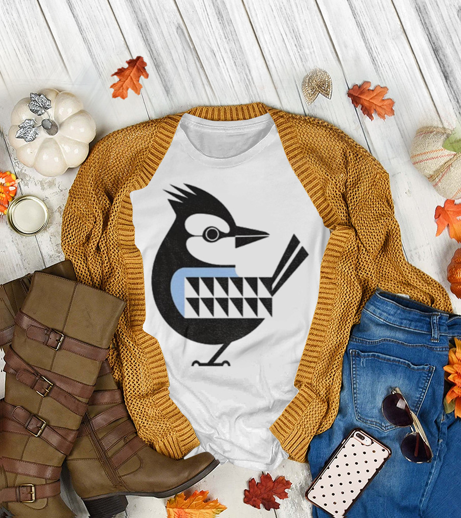 Toronto Blue Jays Retro Blue Bird Baseball Illustration T-Shirt