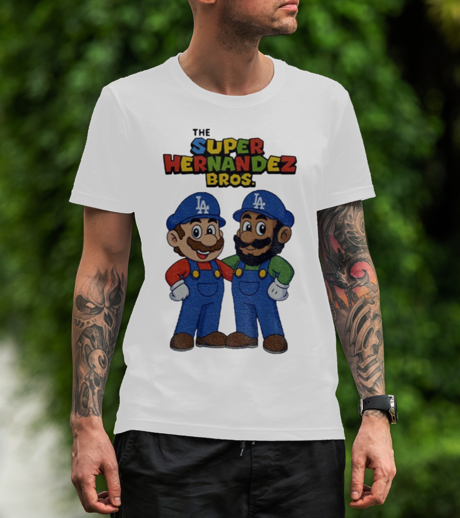 The Super Hernandez Bros LA Baseball Theme T-Shirt