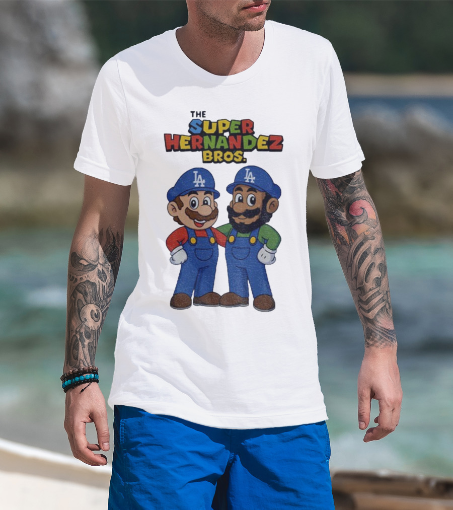 The Super Hernandez Bros LA Baseball Theme T-Shirt