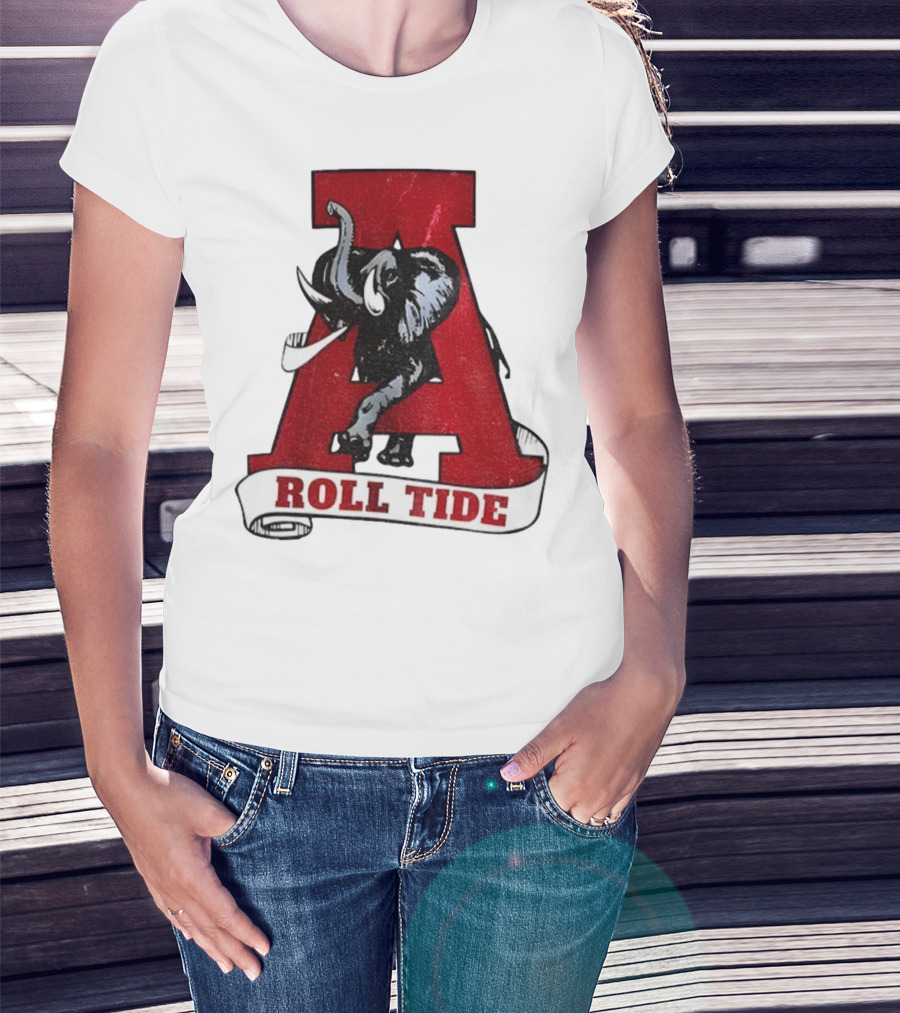 Vintage Roll Tide Alabama Crimson Tide Elephant Retro A T-Shirt