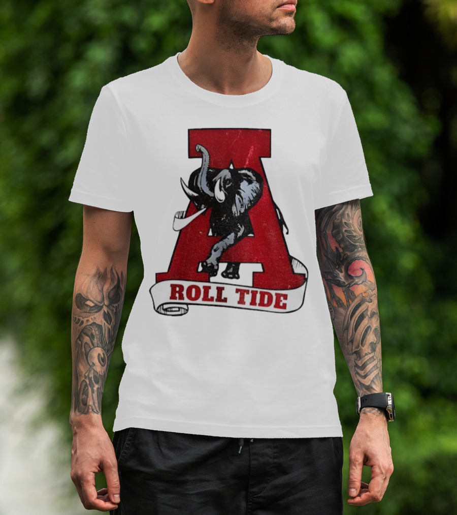 Vintage Roll Tide Alabama Crimson Tide Elephant Retro A T-Shirt