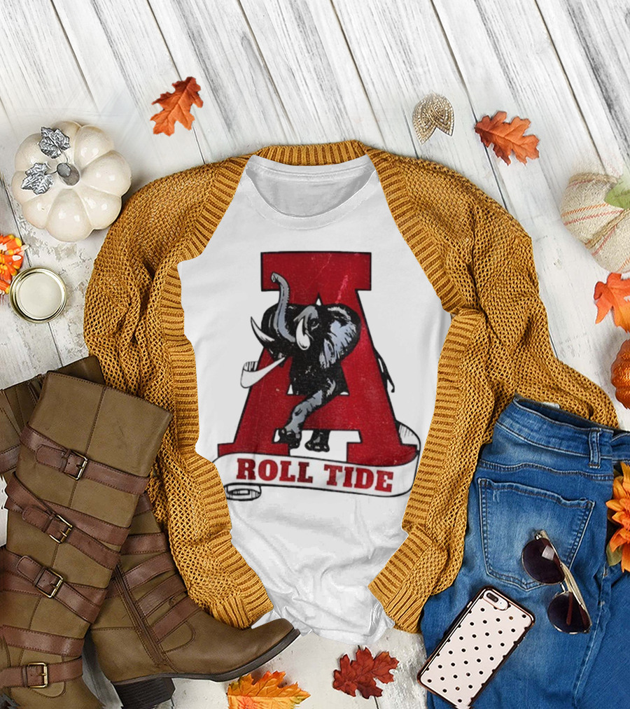 Vintage Roll Tide Alabama Crimson Tide Elephant Retro A T-Shirt