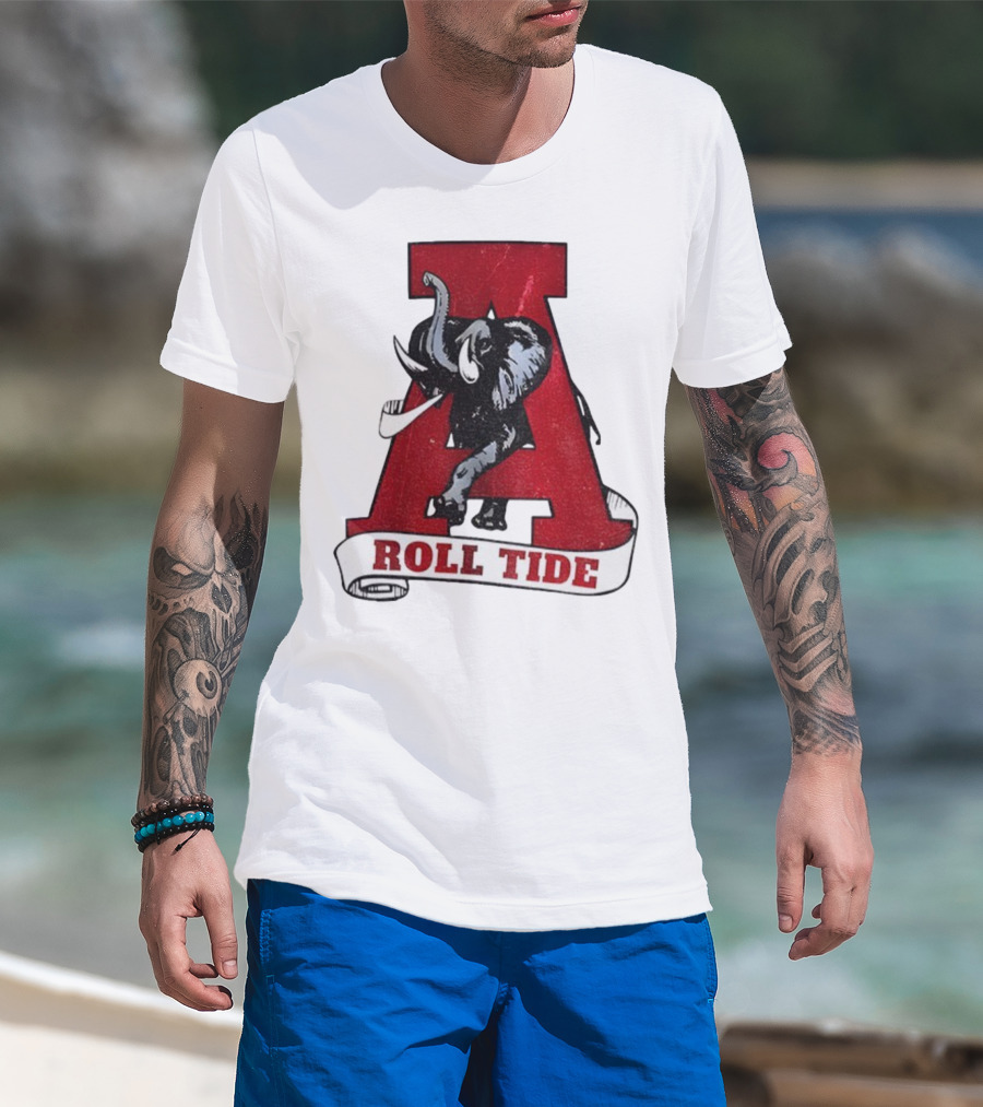 Vintage Roll Tide Alabama Crimson Tide Elephant Retro A T-Shirt