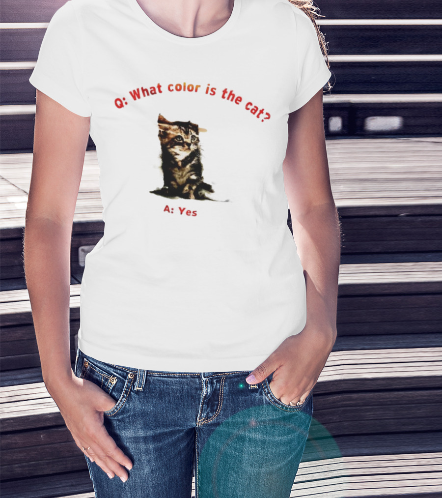 What Color Is The Cat Yes Kitten T-Shirt