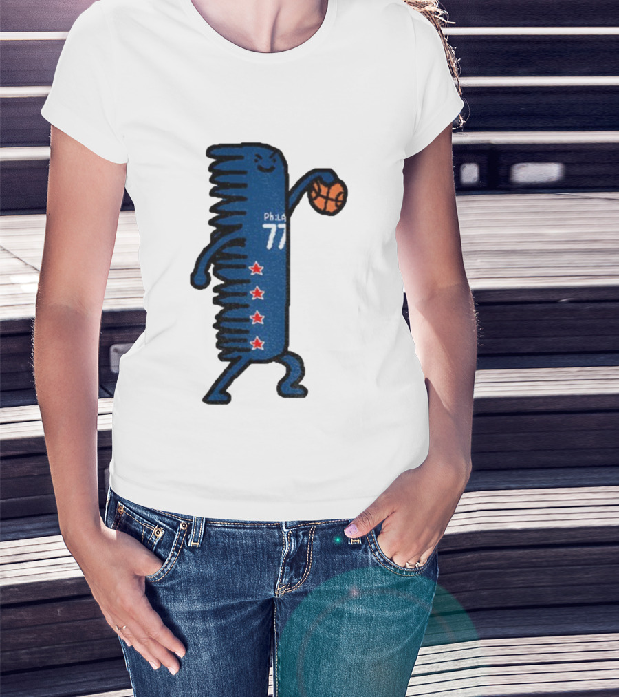 V.J. Edgecombe Phila 77 Philadelphia 76ers Basketball Character T-Shirt