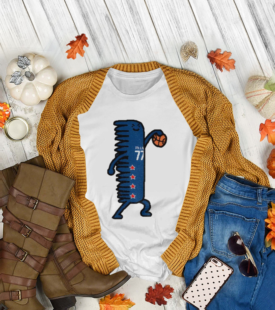 V.J. Edgecombe Phila 77 Philadelphia 76ers Basketball Character T-Shirt