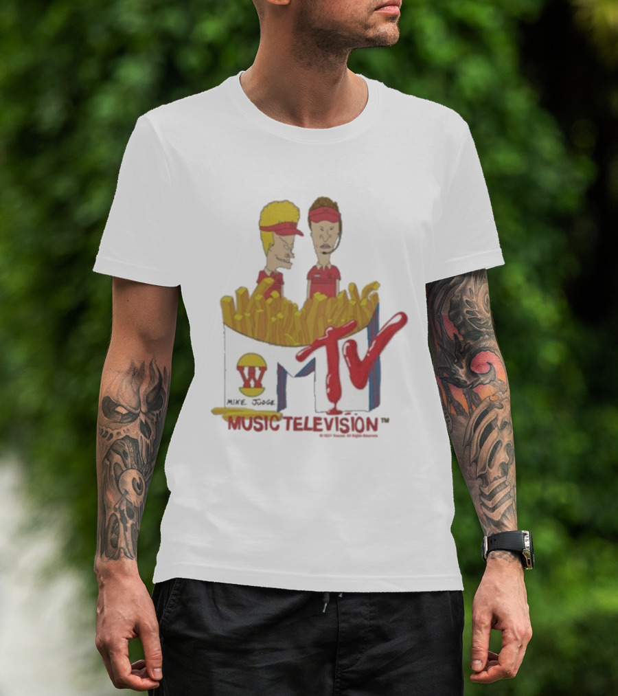 Beavis And Butt-Head MTV Mike Judge Burger World Music Television T-Shirt