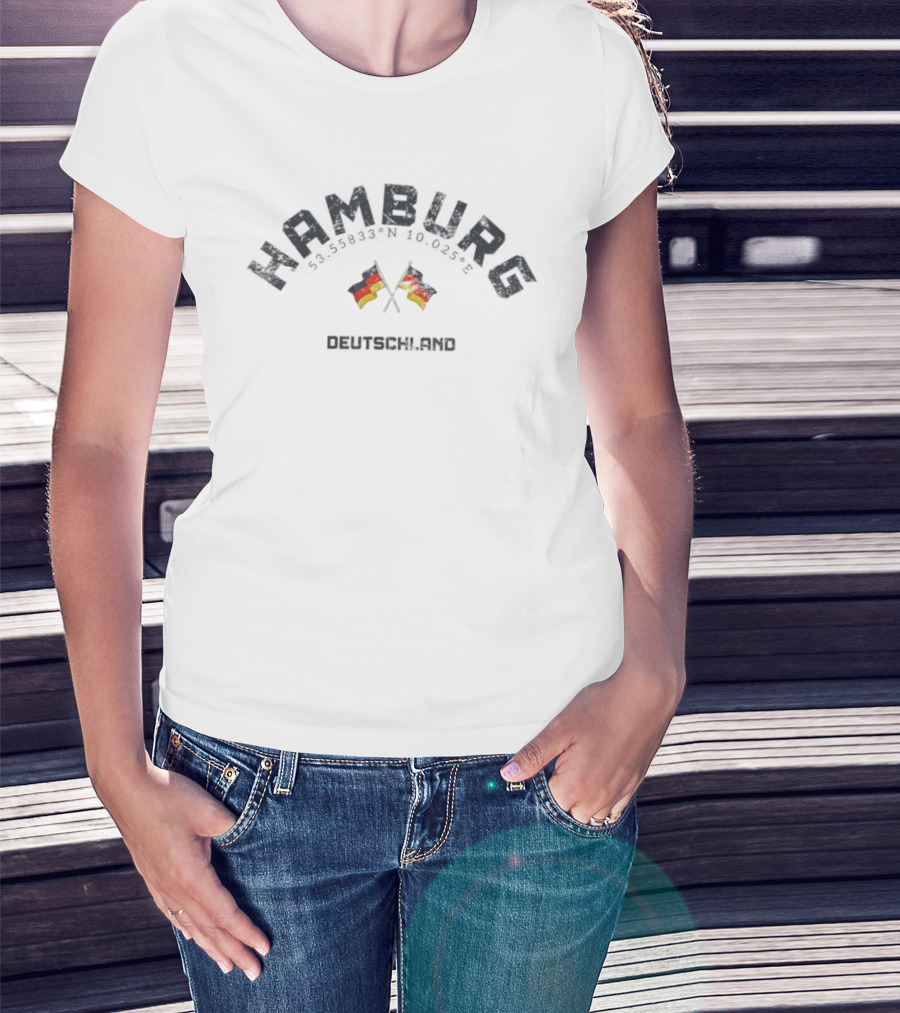 Hamburg Deutschland Flags Iconic Germany Heritage T-Shirt
