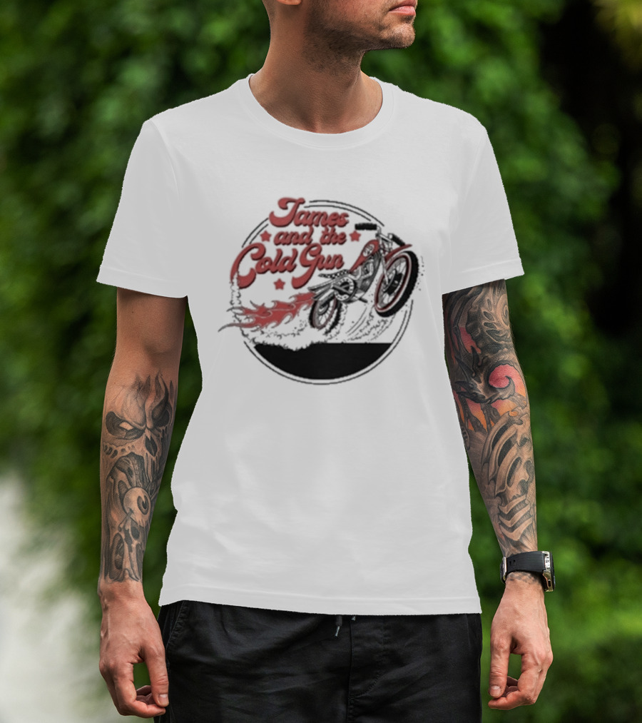 James And The Cold Gun Cut The Breaks Motor Bike T-Shirt