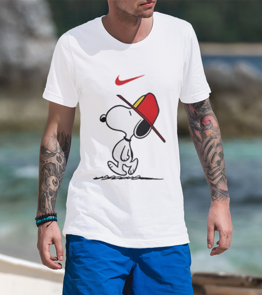 Snoopy Firefighter Nike Once Upon A Time I Was Innocent Then I Joined The Fire Department T-Shirt