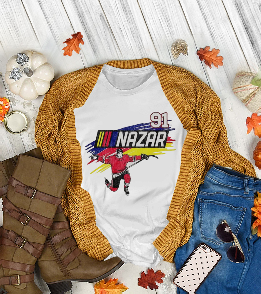 Chicago Blackhawks Nazar 91 Hockey Team Player Sportswear T-Shirt