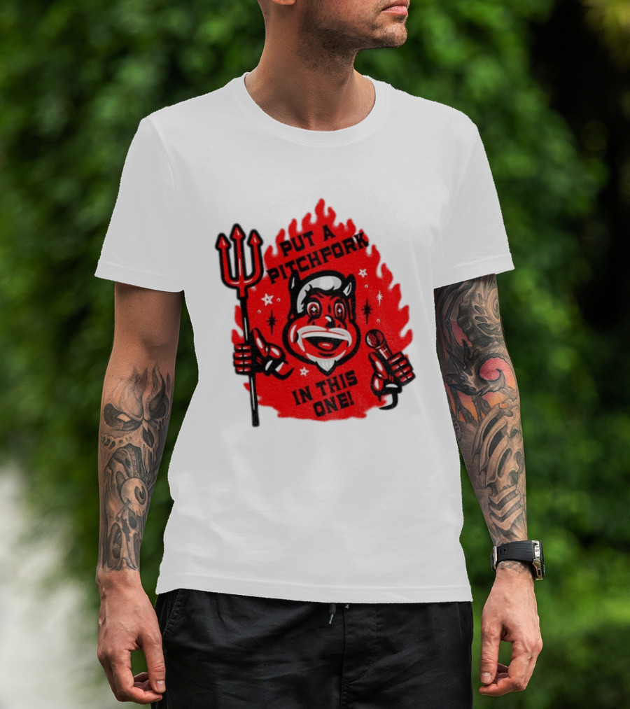 New Jersey Put A Pitchfork In This One NHL Devil Flame Retro T-Shirt