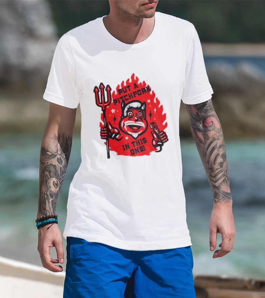 New Jersey Put A Pitchfork In This One NHL Devil Flame Retro T-Shirt