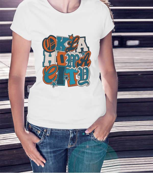 Oklahoma City Thunder Retro Typography Oklahoma City Styles T-Shirt