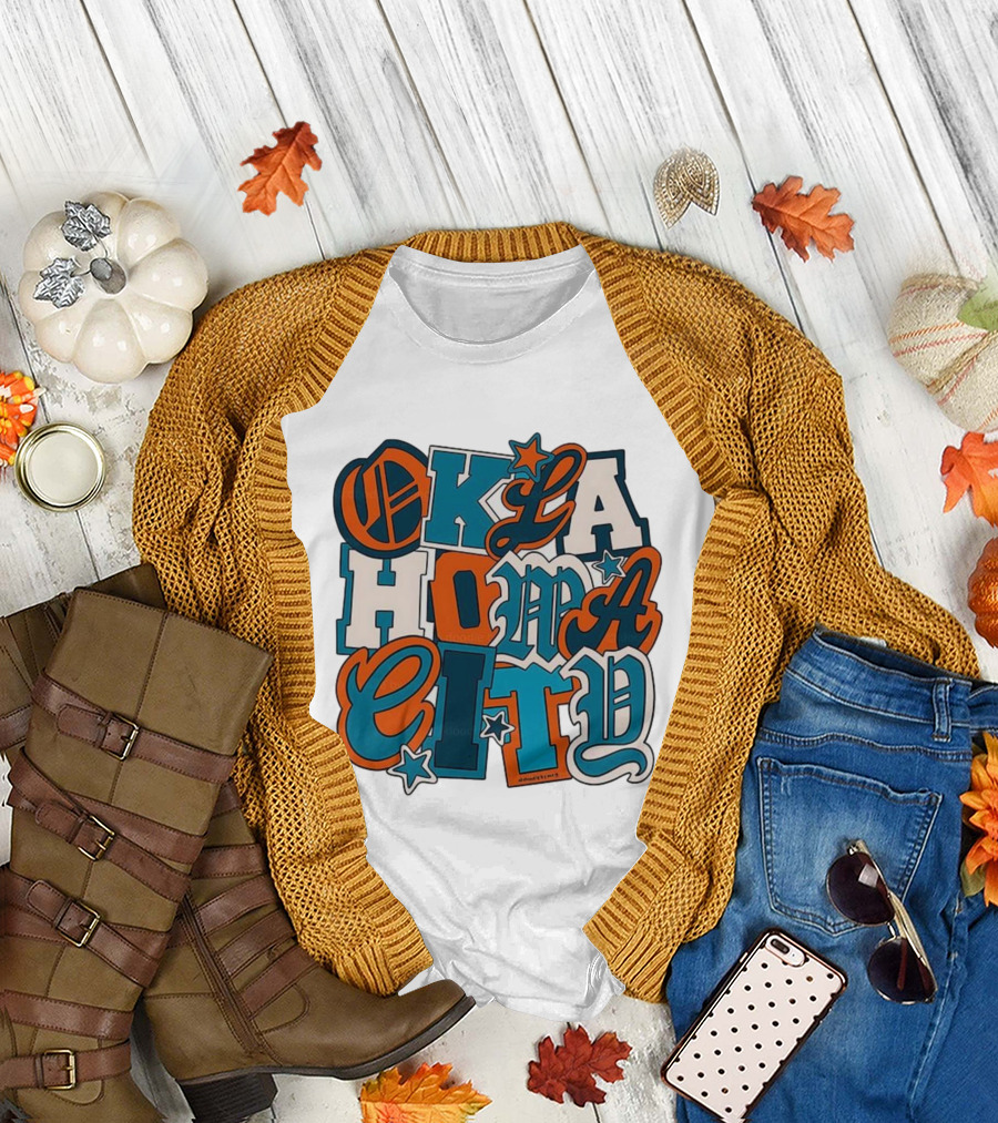 Oklahoma City Thunder Retro Typography Oklahoma City Styles T-Shirt