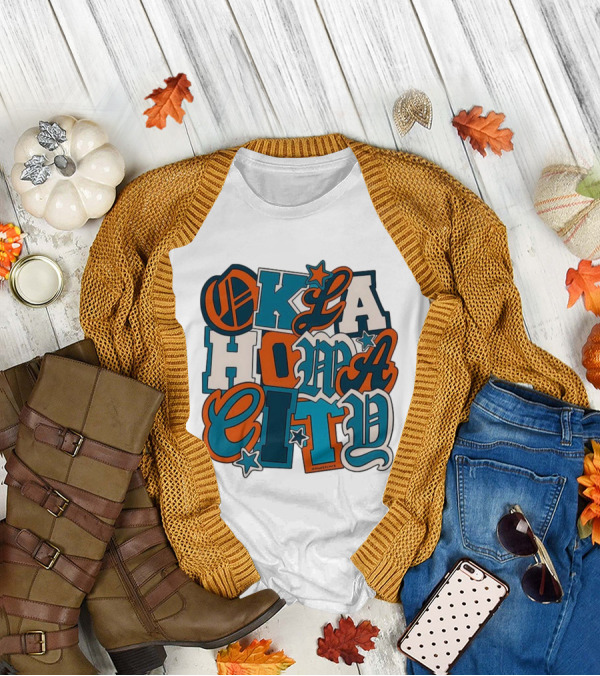 Oklahoma City Thunder Retro Typography Oklahoma City Styles T-Shirt