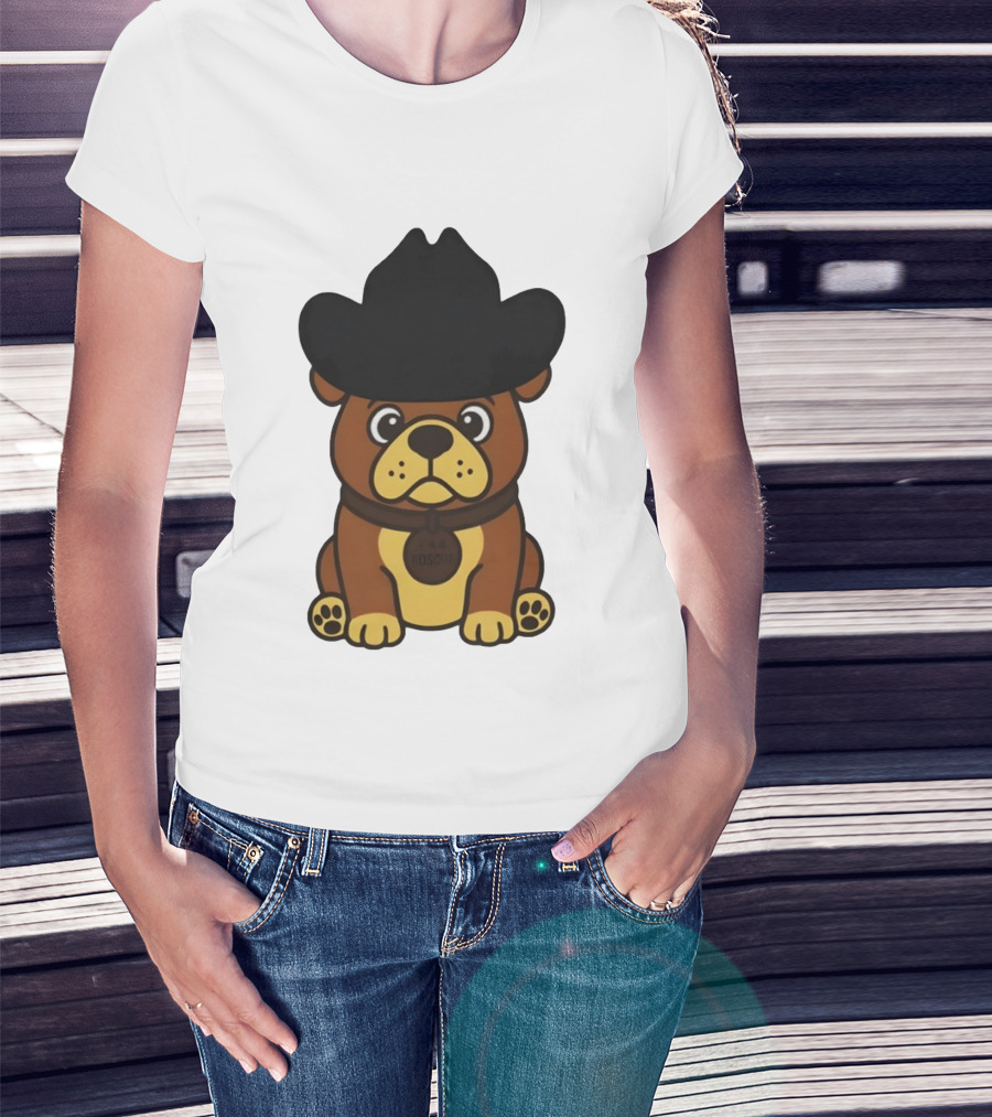 Rodeo Roscoe Dog Cowboy Hat Brown Pup T-Shirt