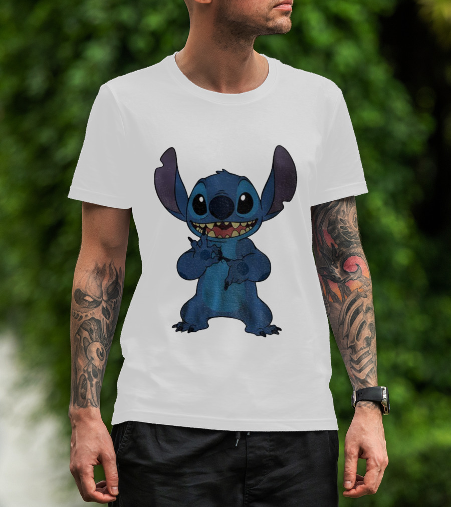 Six Seven 6 7 Meme Funny Stitch Hands Character T-Shirt