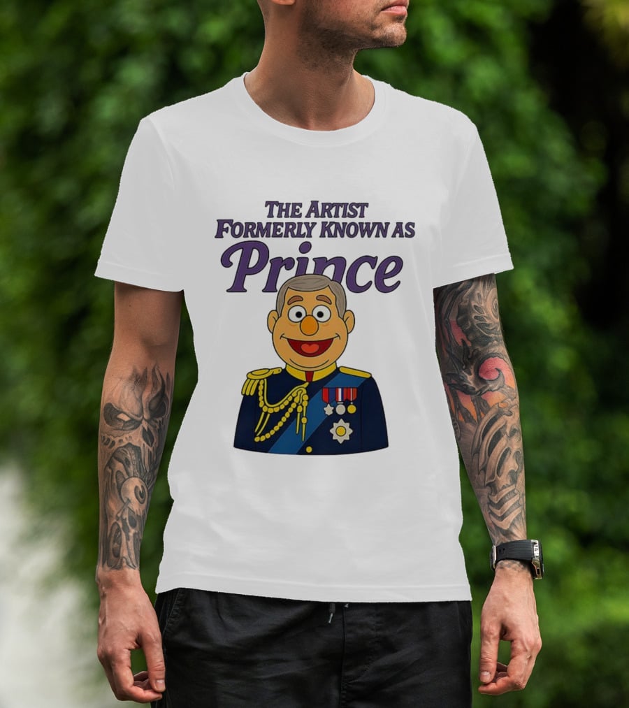 The Artist Formerly Known As Prince Andrew Caricature Royal Cartoon T-Shirt