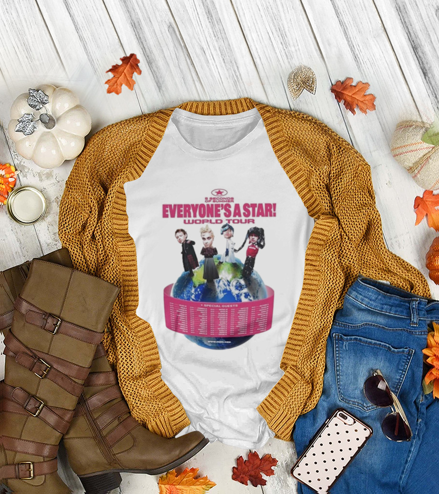 5 Seconds Of Summer Everyone's A Star Tour 2026 With Special Guests T-Shirt