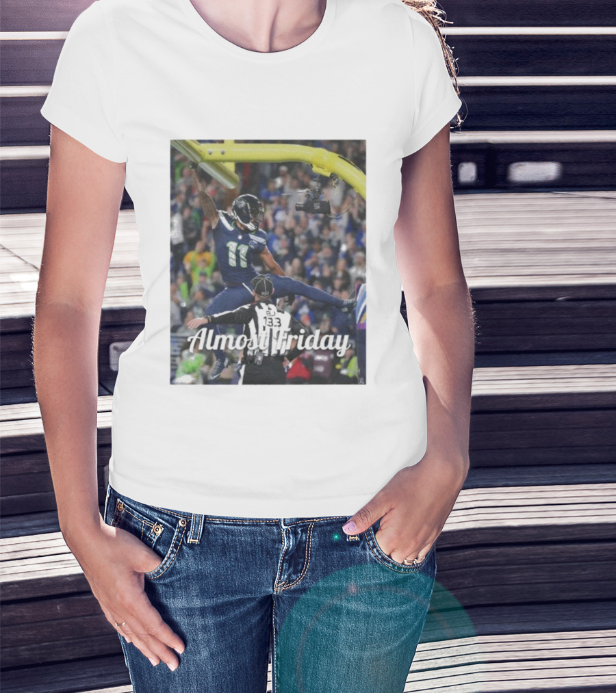 Almost Friday Jaxon Smith-Njigba Touchdown Celebration Seahawks Football T-Shirt