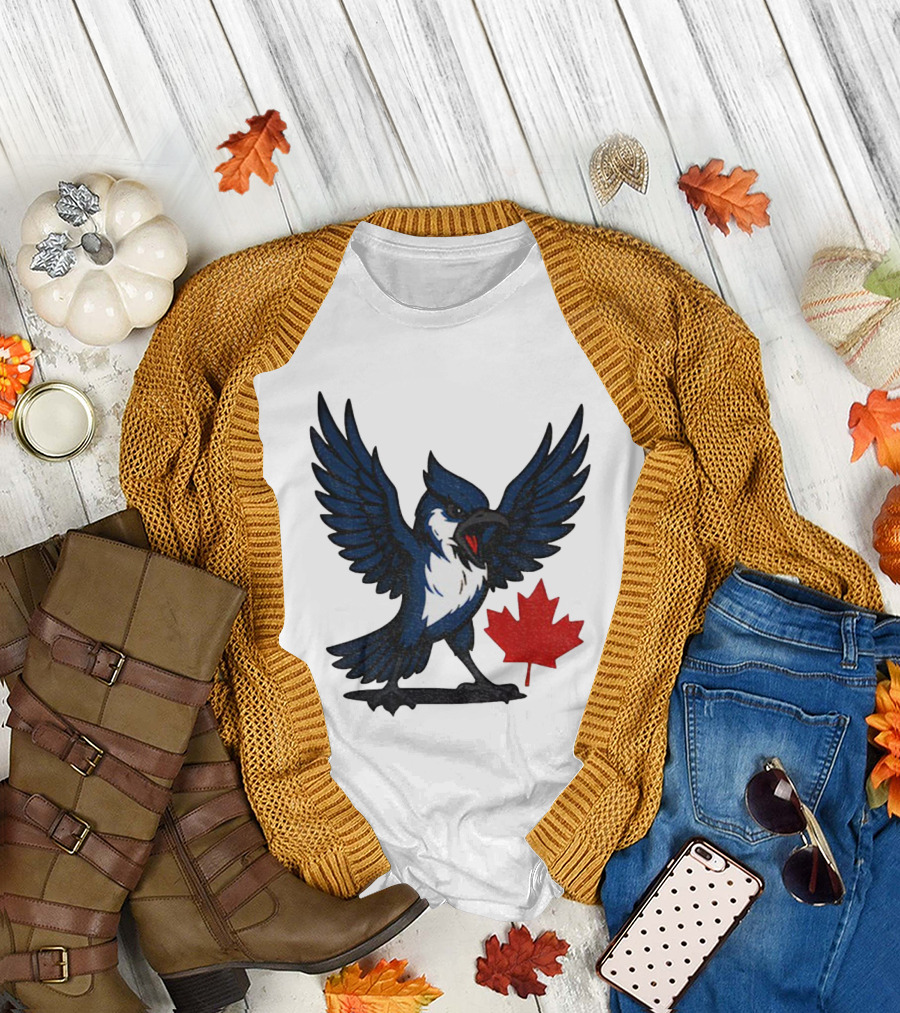 Toronto Blue Jays Canadian Blue Jay Go Jays Maple Leaf T-Shirt