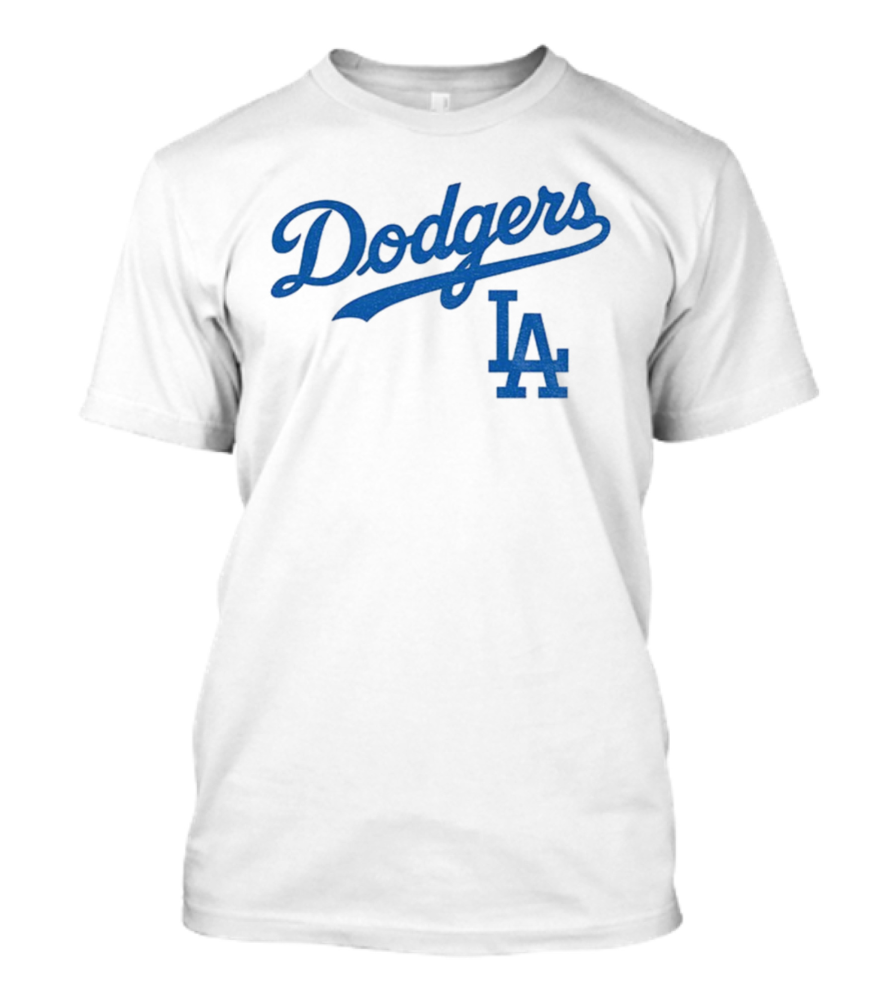 Dodgers LA Vintage Blue Script Team Emblem T-Shirt