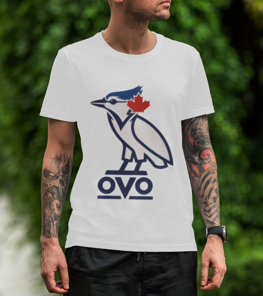 Toronto Blue Jays OVO Owl Maple Leaf Emblem T-Shirt