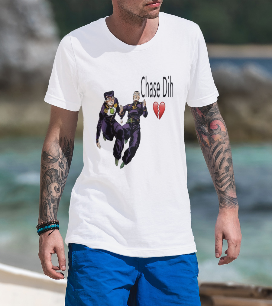 Jojo's Bizarre Adventure Chase Dih Heart Broken Iconic Characters Jump Action T-Shirt