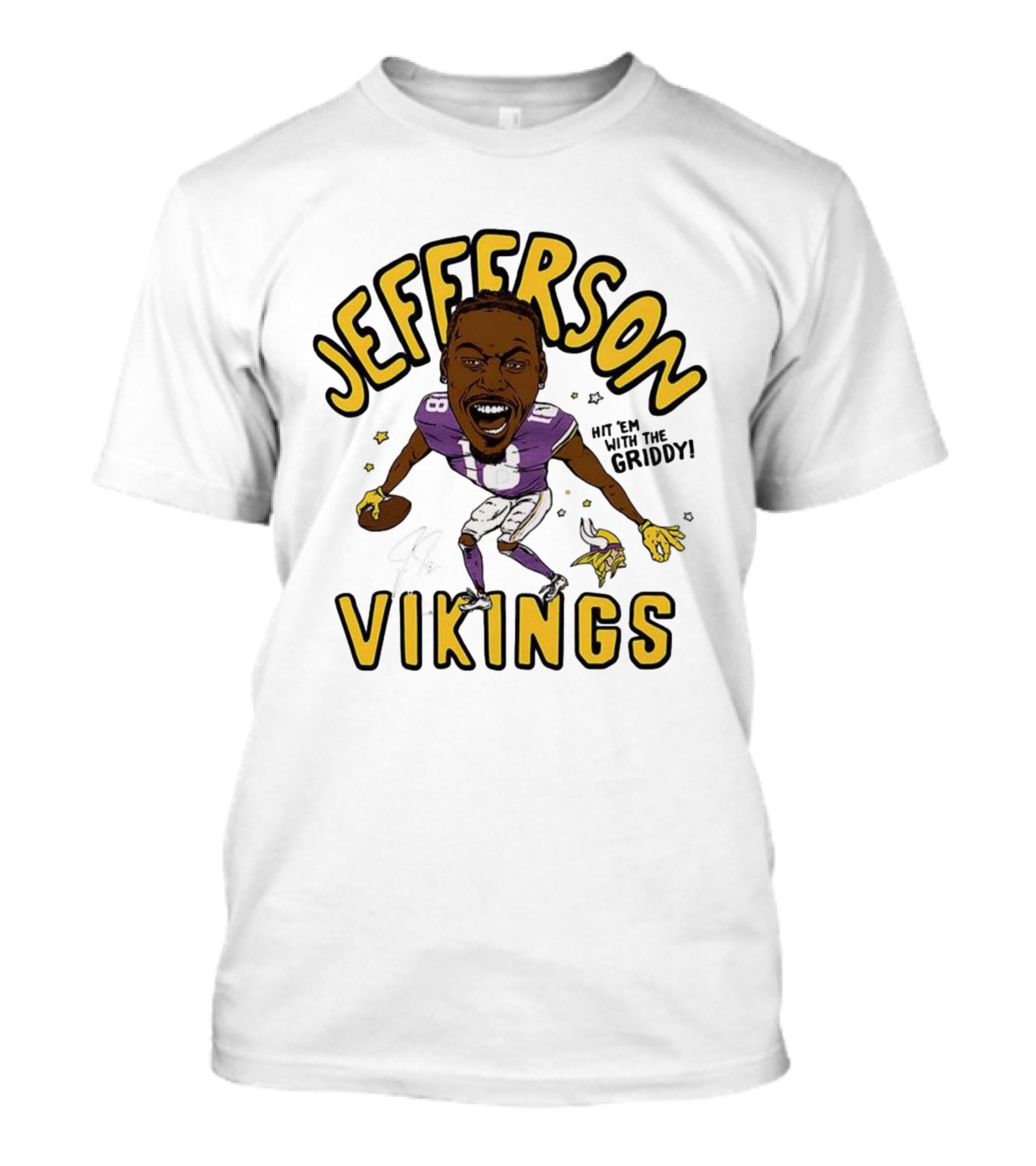 Jefferson Vikings Football Let’s Do The Griddy Player Caricature T-Shirt