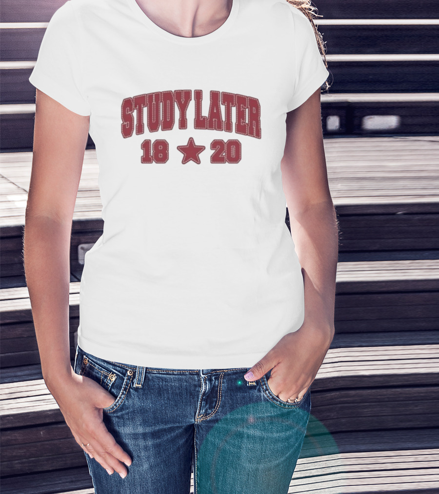 Indiana Hoosiers Study Later Star 18 20 T-Shirt