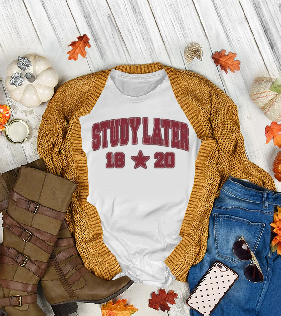 Indiana Hoosiers Study Later Star 18 20 T-Shirt